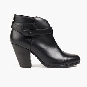 RAG & BONE Harrow Black Leather Ankle Boots